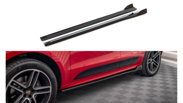 Lip Spoiler Porsche Macan I Facelift Side Skirts Gloss Black