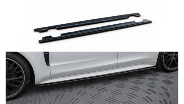 Lip Spoiler Porsche Panamera GTS 971 Side Skirts Gloss Black