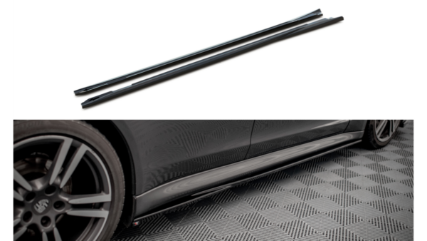 Lip Spoiler Porsche Panamera Panamera Diesel Panamera Turbo 970 Side Skirts v.1 Gloss Black