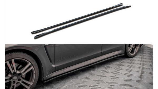 Lip Spoiler Porsche Panamera Panamera Diesel Panamera Turbo 970 Side Skirts v.2 Gloss Black