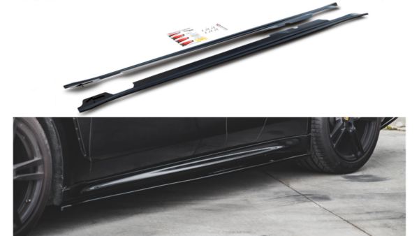 Lip Spoiler Porsche Panamera Turbo 970 Facelift Side Skirts v.2 Gloss Black