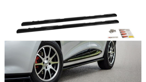 Lip Spoiler Renault Clio IV Side Skirts Gloss Black