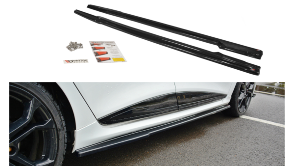 Lip Spoiler Renault Clio IV RS Side Skirts Gloss Black