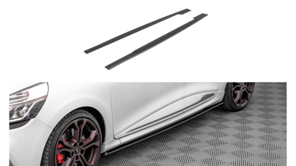 Lip Spoiler Renault Clio RS IV Side Skirts Street Pro Black-Red