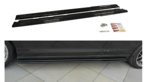 Lip Spoiler Renault Laguna III Side Skirts Gloss Black