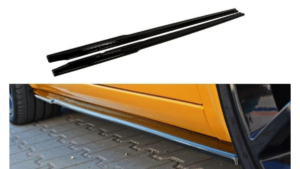 Lip Spoiler Renault Megane II RS Side Skirts Gloss Black