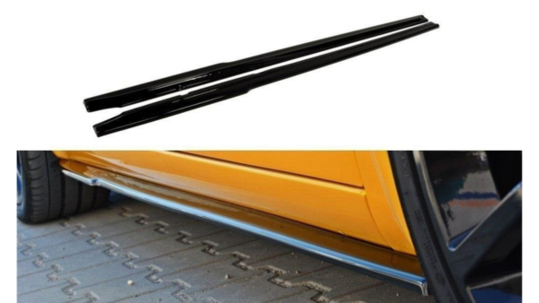 Lip Spoiler Renault Megane II RS Side Skirts Gloss Black