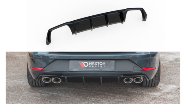 Diffuser Seat Leon Cupra ST III Facelift Rear Valance v.3 Gloss Black