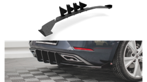 Lip Spoiler Seat Leon FR IV Rear Valance + Flaps Black-Red Racing Durability