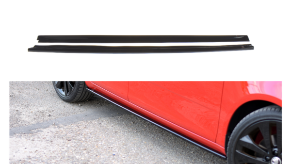 Lip Spoiler Skoda Fabia II RS Side Skirts Gloss Black