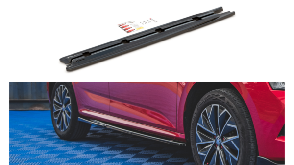 Lip Spoiler Skoda Kamiq Side Skirts Gloss Black