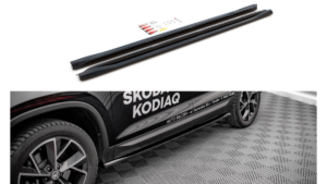 Lip Spoiler Skoda Kodiaq I Facelift Side Skirts Gloss Black