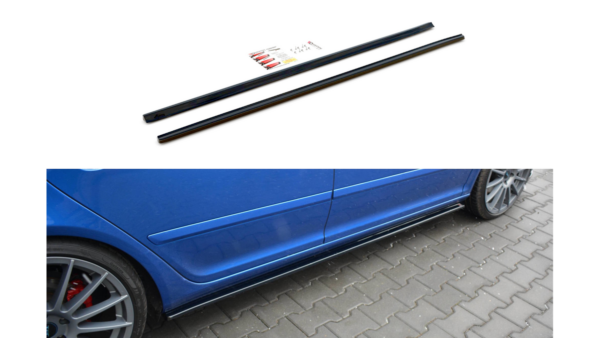 Lip Spoiler Skoda Octavia II RS Side Skirts Gloss Black