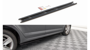 Lip Spoiler Skoda Octavia III Facelift Side Skirts Gloss Black