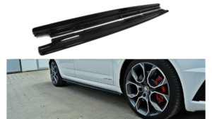 Lip Spoiler Skoda Octavia III Facelift RS Side Skirts Gloss Black