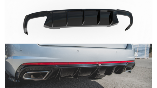 Lip Spoiler Skoda Octavia III Facelift RS Rear Valance v.2 Gloss Black