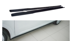 Lip Spoiler Skoda Superb III Facelift Side Skirts Gloss Black