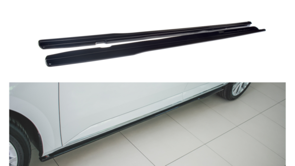 Lip Spoiler Skoda Superb III Facelift Side Skirts Gloss Black