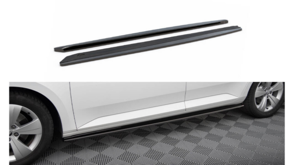 Lip Spoiler Skoda Superb III Side Skirts Gloss Black