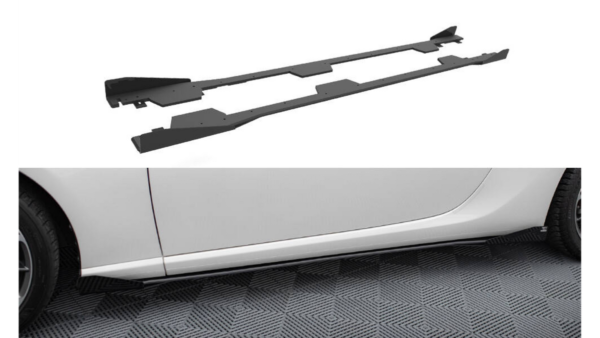 Lip Spoiler Subaru BRZ Side Skirts Street Pro Black + Gloss Flaps