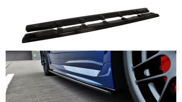 Lip Spoiler Subaru Impreza IV WRX STI Side Skirts v.1 Gloss Black