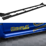 Lip Spoiler Subaru WRX STI Side Skirts Street Pro Black + Gloss Flaps