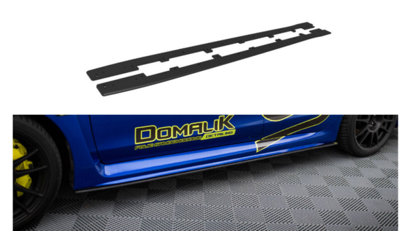 Lip Spoiler Subaru WRX STI Side Skirts Street Pro Black-Red