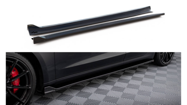 Lip Spoiler Tesla Model 3 Side Skirts v.2 Gloss Black
