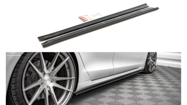 Lip Spoiler Tesla Model S Facelift Side Skirts Gloss Black