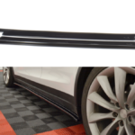 Lip Spoiler Tesla Model X Side Skirts v.1 Gloss Black