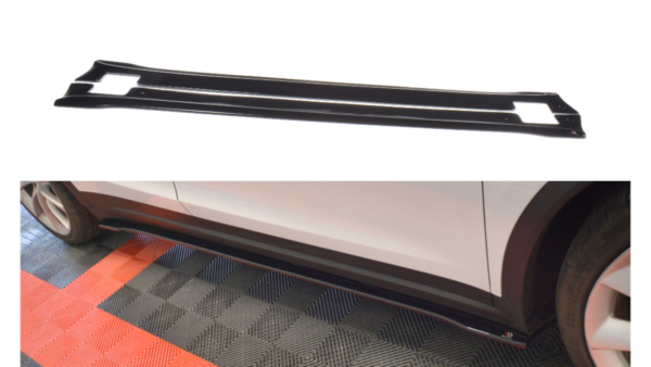 Lip Spoiler Tesla Model X Side Skirts v.2 Gloss Black