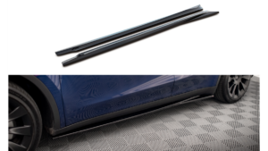 Lip Spoiler Tesla Model Y Side Skirts v.1 Gloss Black