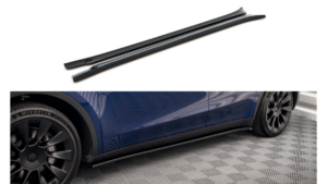 Lip Spoiler Tesla Model Y Side Skirts v.2 Gloss Black