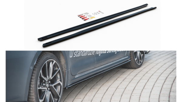 Lip Spoiler Toyota Corolla XII Side Skirts Gloss Black