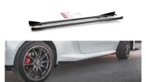 Lip Spoiler Toyota GR Yaris IV Side Skirts Racing Black + Gloss Flaps