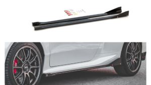 Lip Spoiler Toyota GR Yaris IV Side Skirts v.2 Gloss Black + Flaps