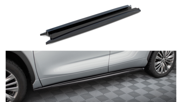Lip Spoiler Toyota Highlander IV Side Skirts Gloss Black