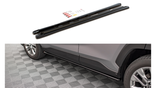 Lip Spoiler Toyota RAV4 V Side Skirts Gloss Black