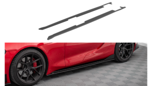Lip Spoiler Toyota Supra V Side Skirts Street Pro Black-Red