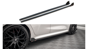 Lip Spoiler Toyota Yaris IV Side Skirts v.1 Gloss Black + Flaps