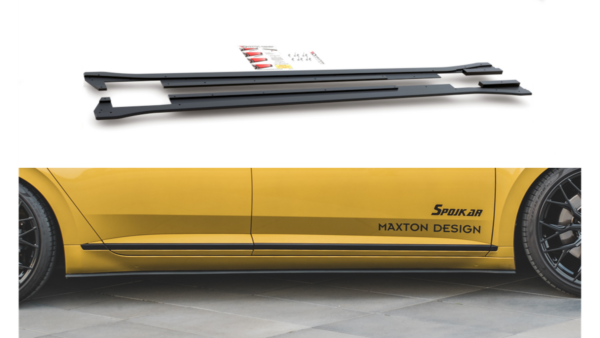 Lip Spoiler Volkswagen Arteon R-Line Side Skirts Racing Black-Red