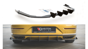 Lip Spoiler Volkswagen Arteon R-Line Rear Valance + Flaps Black-Red Racing Durability