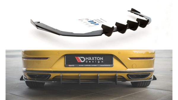 pol_pl_Dokladka-Volkswagen-Arteon-R-Line-Zderzak-Tyl-Flaps-Black-Red-Racing-Durability-275171_7.png Lip Spoiler Volkswagen Arteon R-Line Rear Valance + Flaps Black-Red Racing Durability
