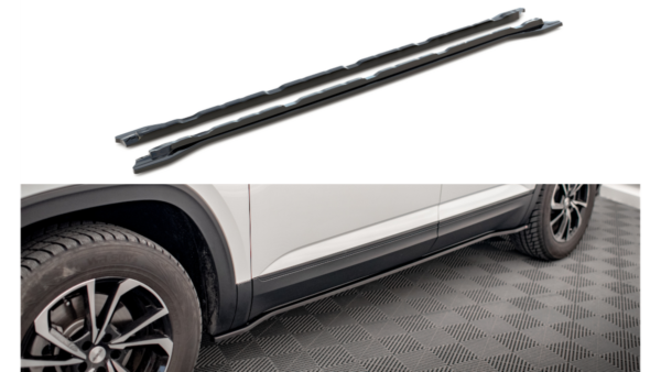 Lip Spoiler Volkswagen Atlas Cross Sport Side Skirts Gloss Black