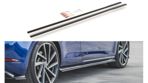 Lip Spoiler Volkswagen Golf 7 Facelift R Side Skirts Racing Black