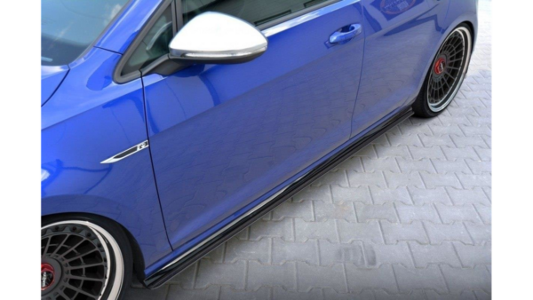Lip Spoiler Volkswagen Golf 7 Facelift R Side Skirts Racing Textured