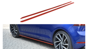 Lip Spoiler Volkswagen Golf 7 Facelift R Side Skirts v.2 Gloss Black