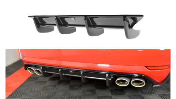 Lip Spoiler Volkswagen Golf 7 Facelift R Variant Rear Valance Gloss Black