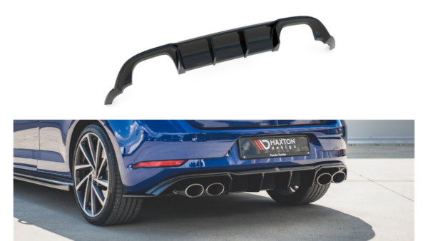 Lip Spoiler Volkswagen Golf 7 Facelift R Rear Valance v.3 Gloss Black