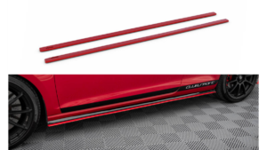 Lip Spoiler Volkswagen Golf 7 GTI CLUBSPORT Side Skirts Red